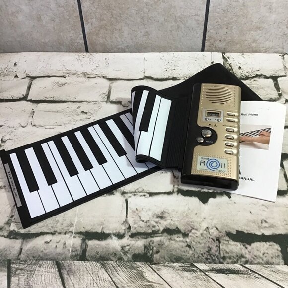 Hand Roll Other - Hand Roll Piano 61 Keys Black Electronic Instruction Manual Included